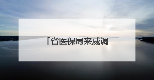 省医保局来威调研价格招采工作